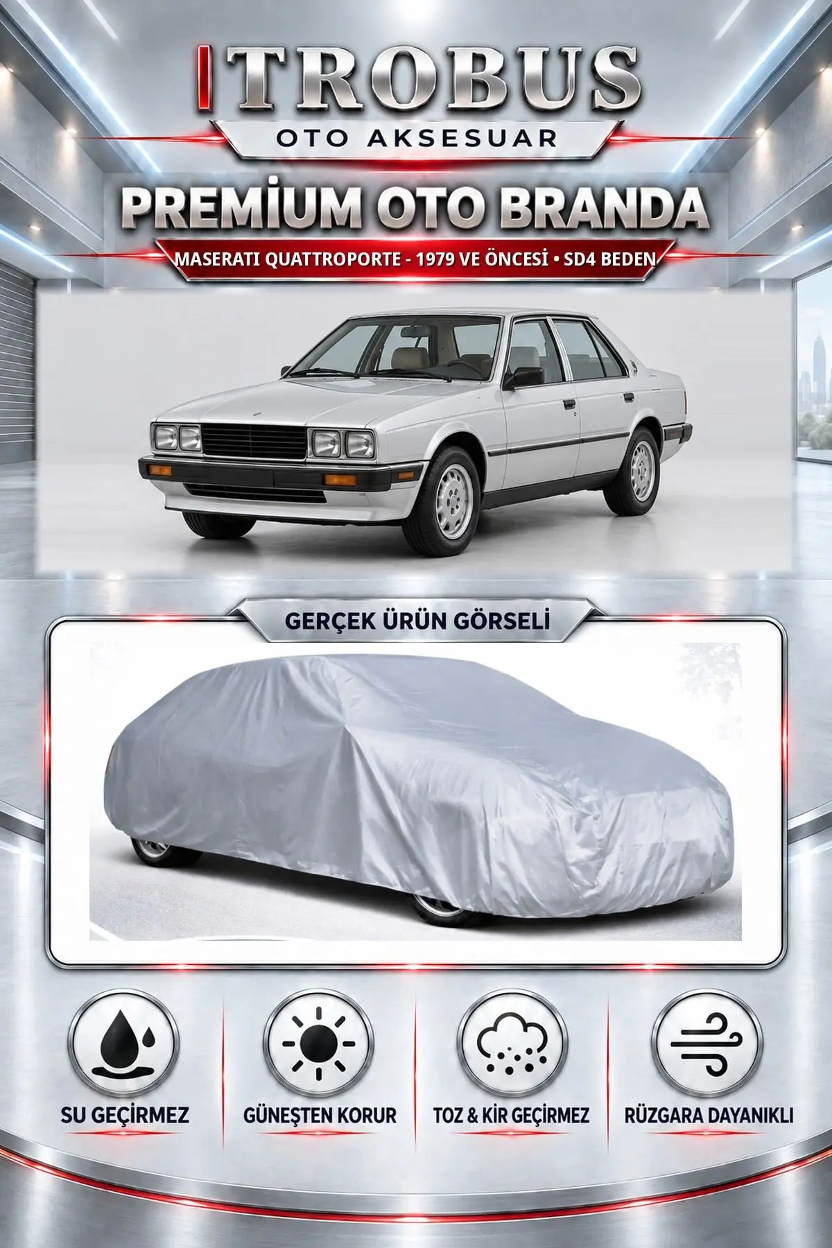 Maserati Quattroporte - 1979 ve Öncesi Uyumlu Premium Oto Branda – SD4 Beden