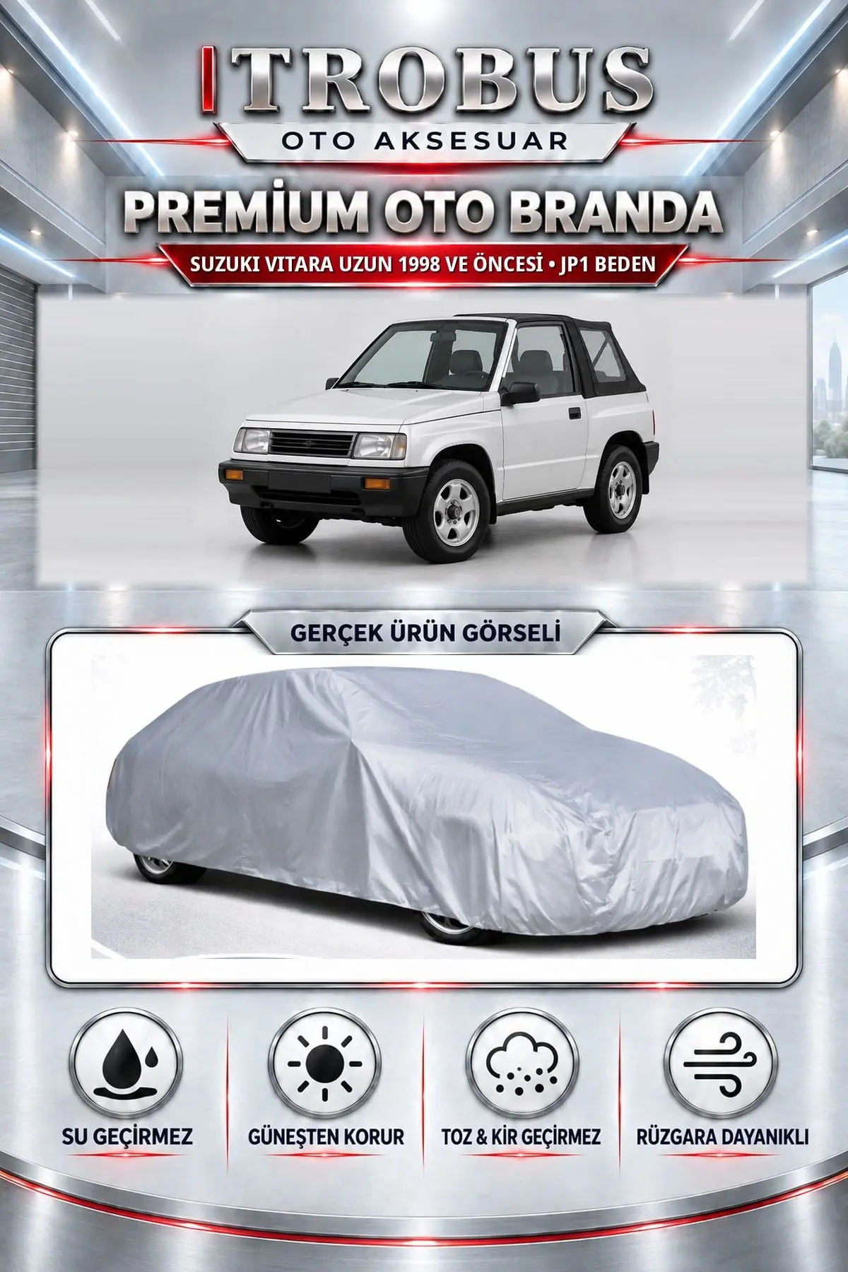 Suzuki Vitara uzun 1998 ve Öncesi Uyumlu Premium Oto Branda – JP1 Beden