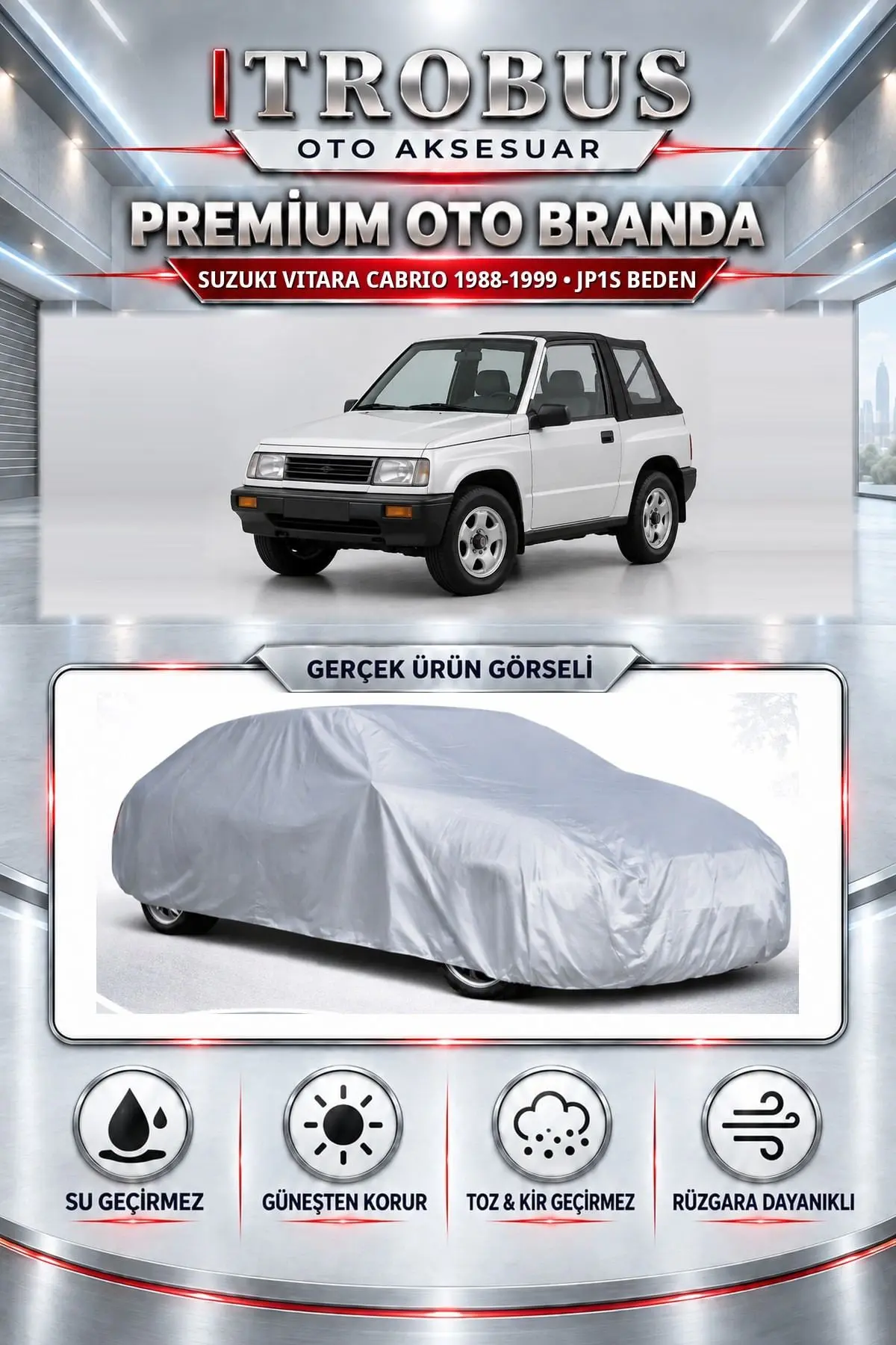 Suzuki Vitara Cabrio 1988-1999 Uyumlu Premium Oto Branda – JP1S Beden