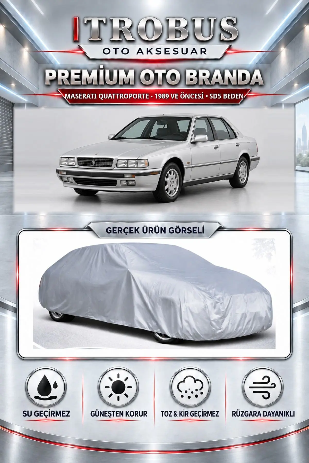 Maserati Quattroporte - 1989 ve Öncesi Uyumlu Premium Oto Branda – SD5 Beden