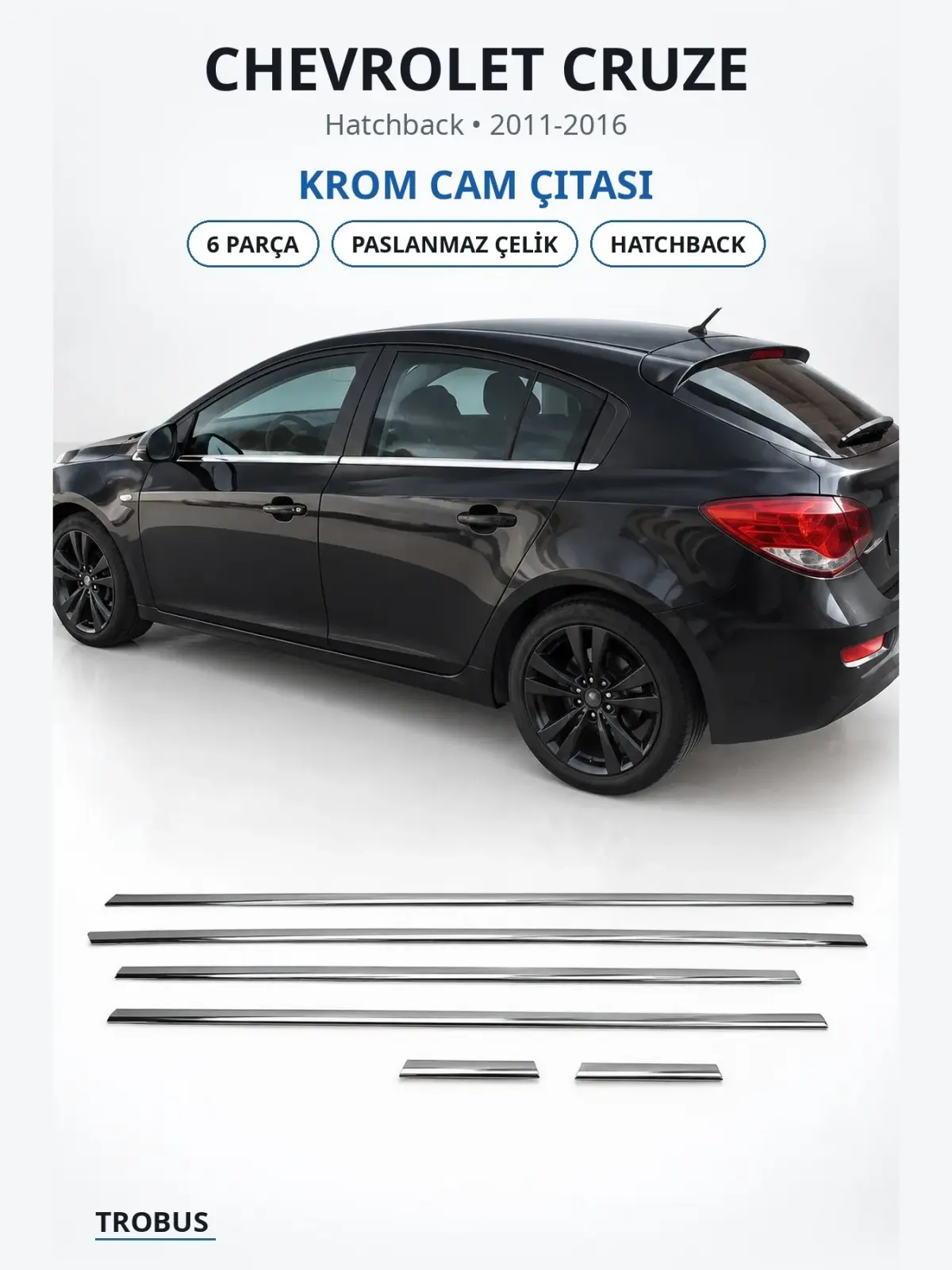 Chevrolet Cruze krom cam çıtası 1