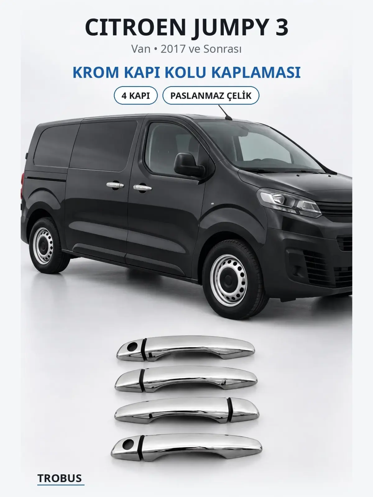 Citroen Jumpy 3 krom kapı kolu kaplaması 1