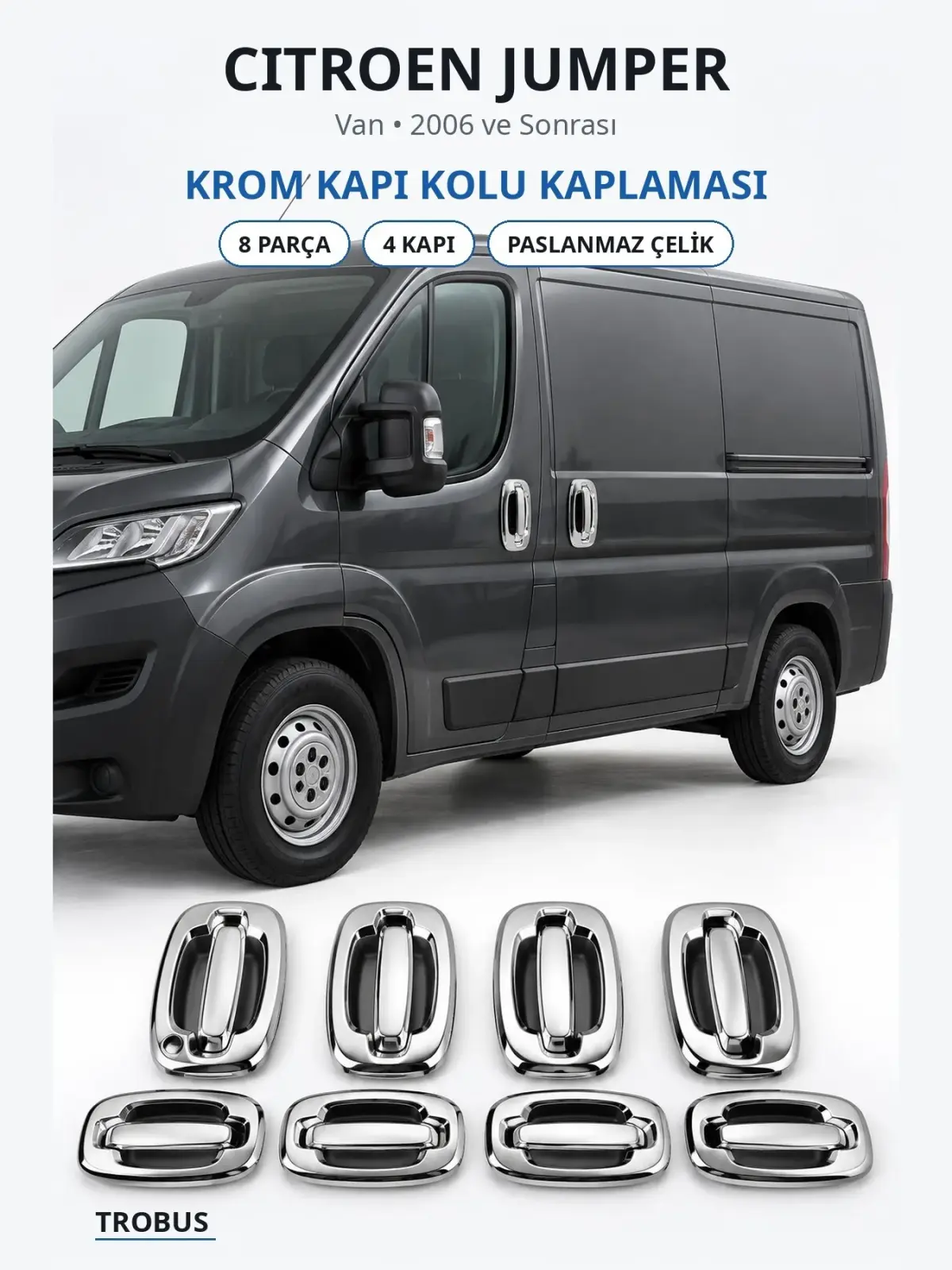 Citroen Jumper krom kapı kolu kaplaması 1