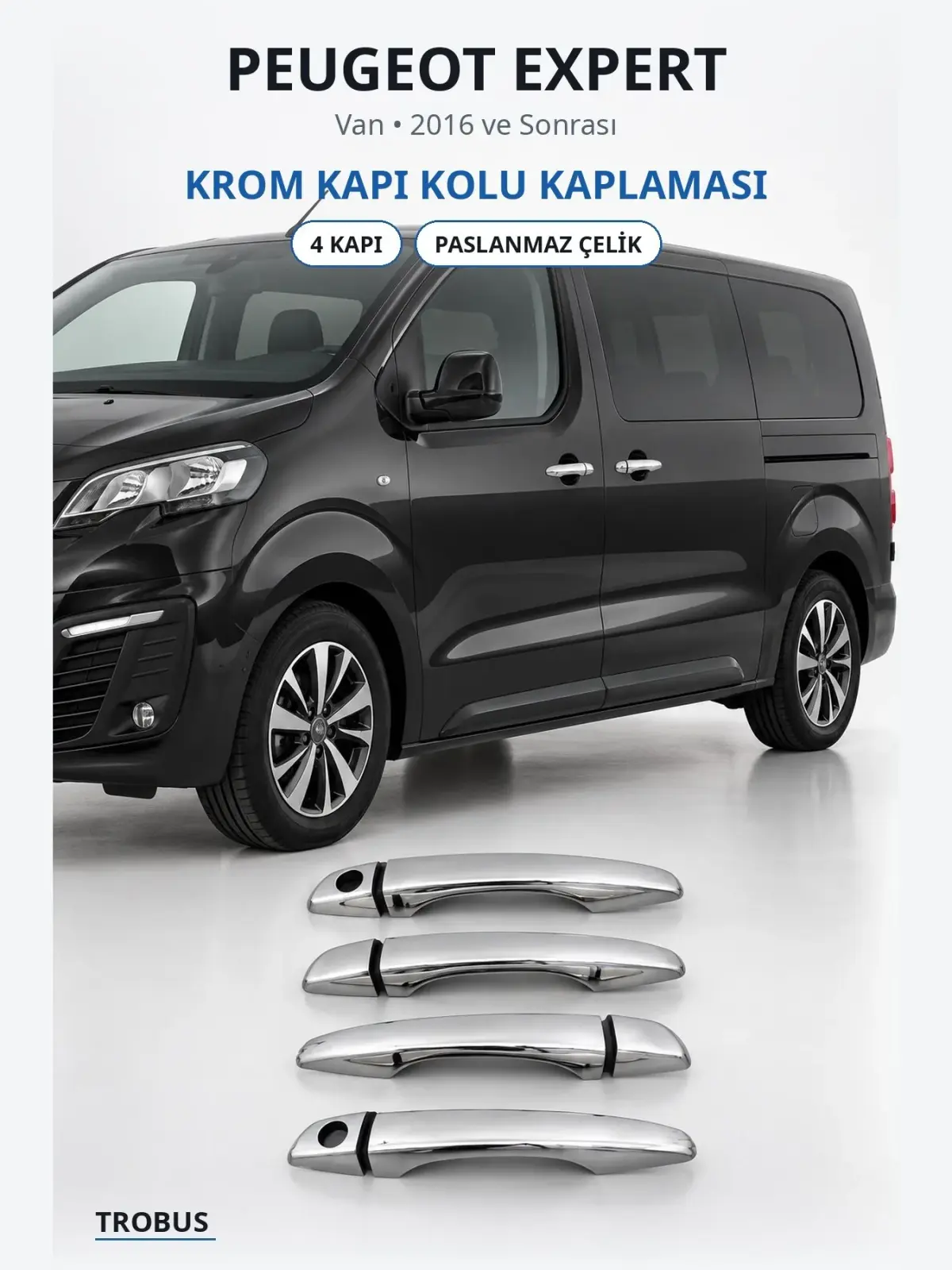 Peugeot Expert krom kapı kolu kaplaması 1