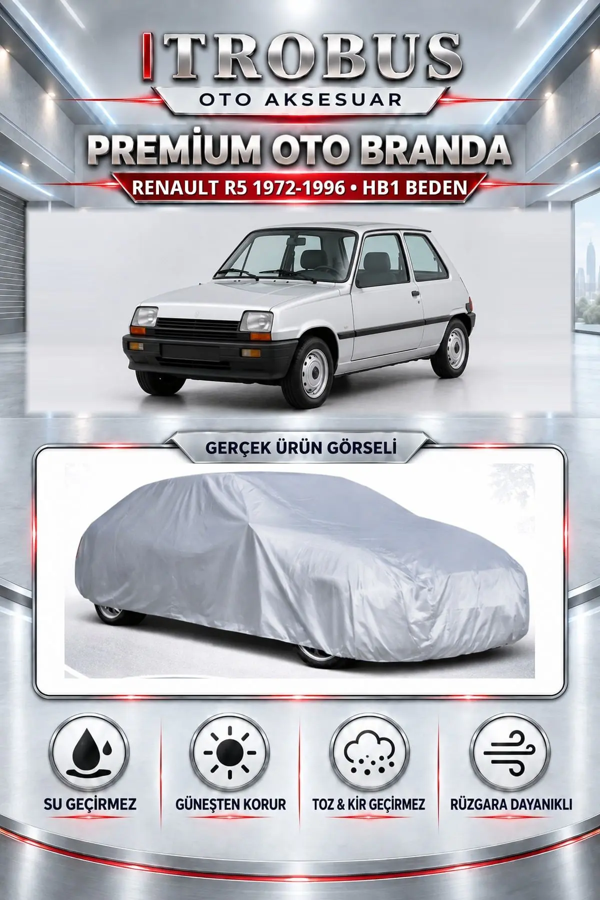 Renault R5 1972-1996 Uyumlu Premium Oto Branda – HB1 Beden