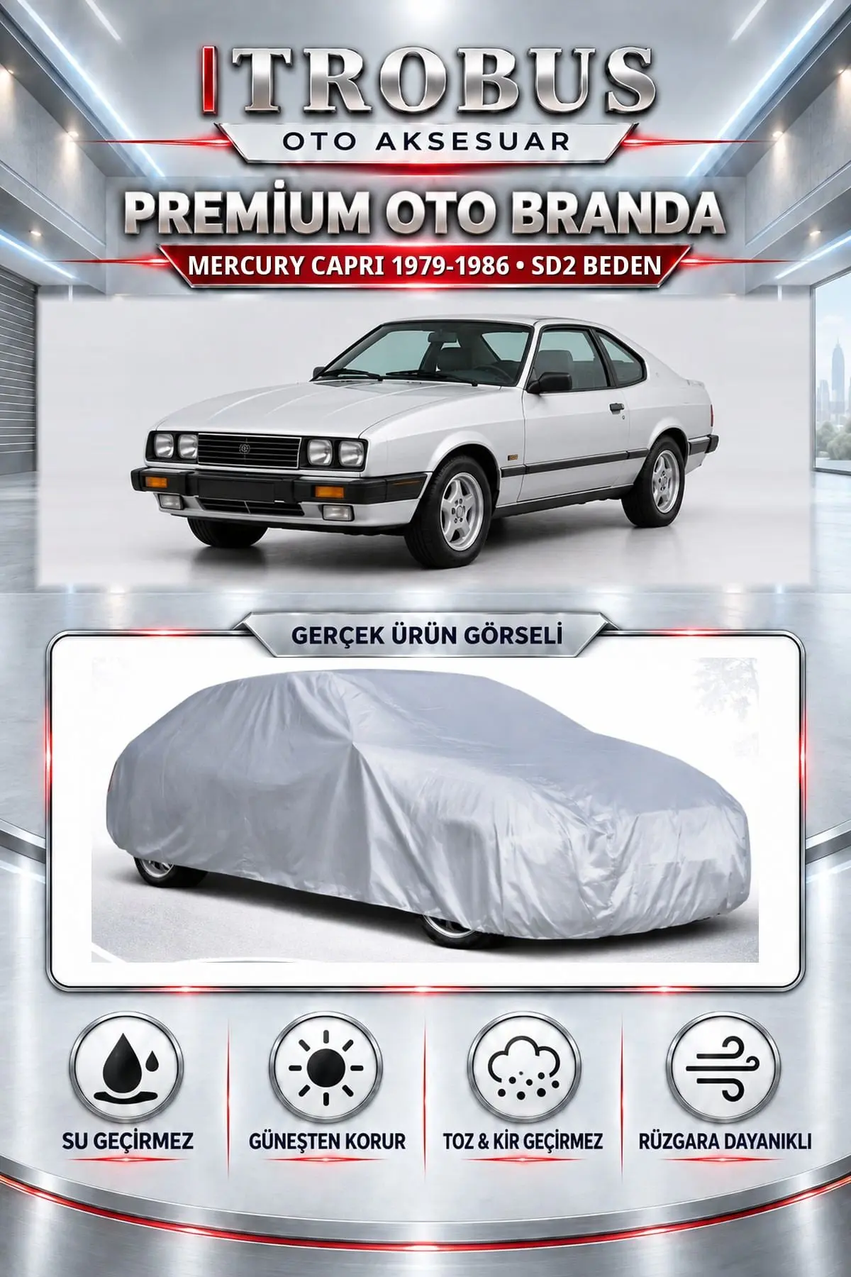 Mercury Capri 1979-1986 Uyumlu Premium Oto Branda – SD2 Beden
