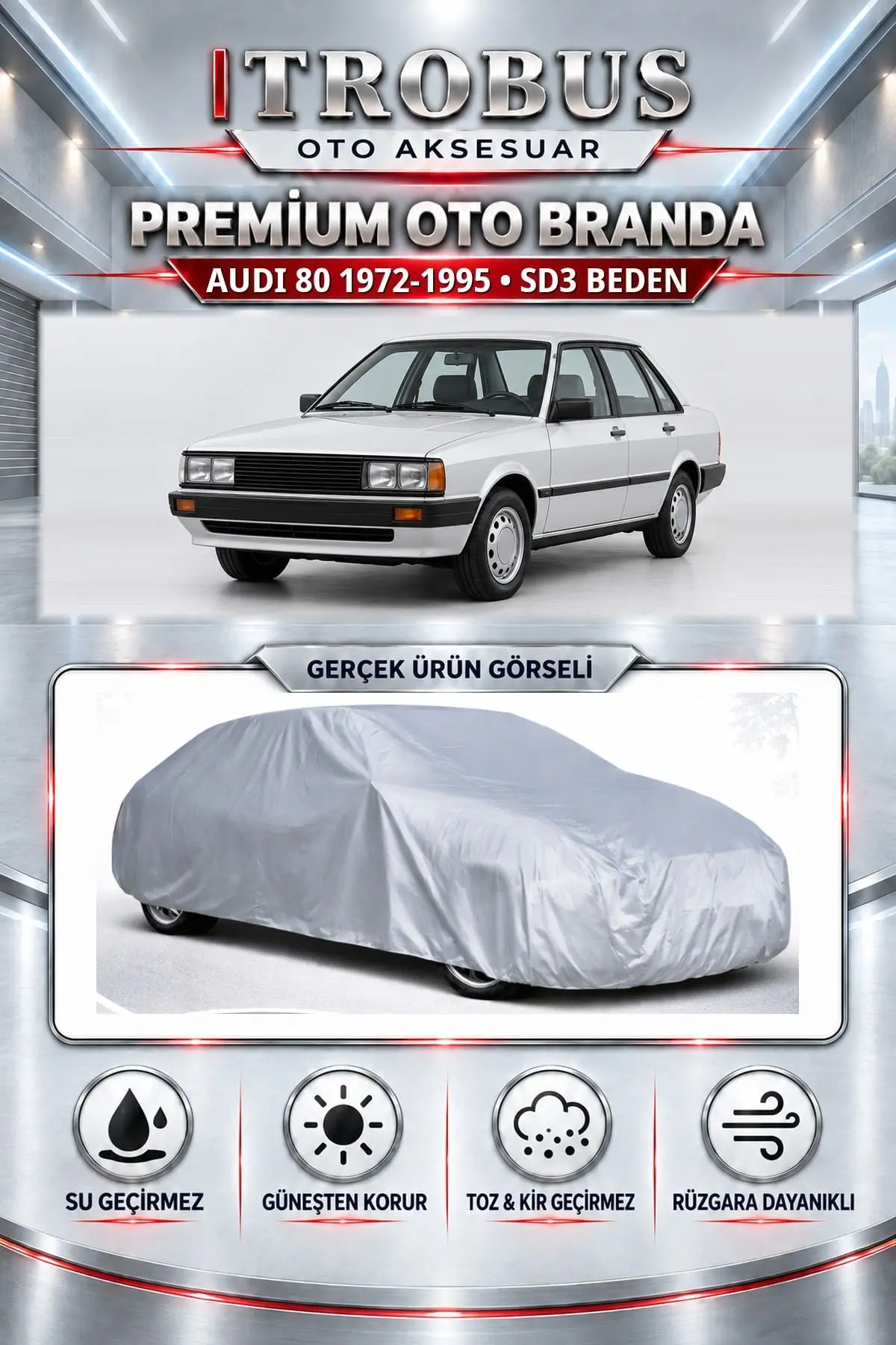 Audi 80 1972-1995 Uyumlu Premium Oto Branda – SD3 Beden
