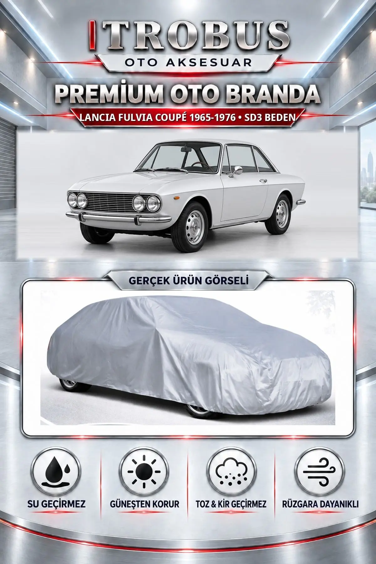 Lancia Fulvia Coupé 1965-1976 Uyumlu Premium Oto Branda – SD3 Beden