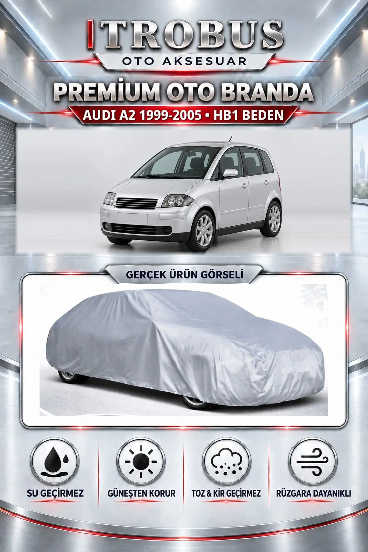 Audi A2 1999-2005 Uyumlu Premium Oto Branda – HB1 Beden