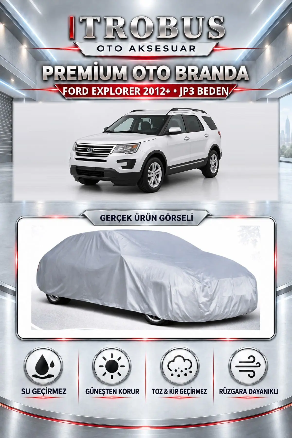 Ford Explorer 2012 ve Sonrası Uyumlu Premium Oto Branda – JP3 Beden