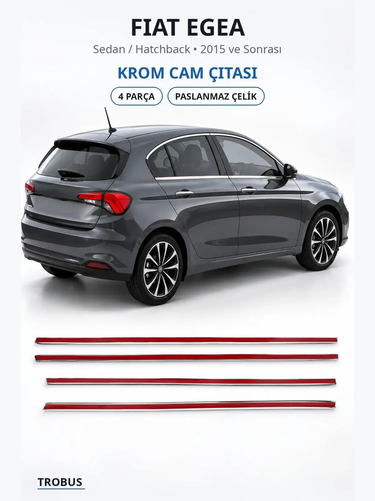 Fiat Egea krom cam çıtası 1