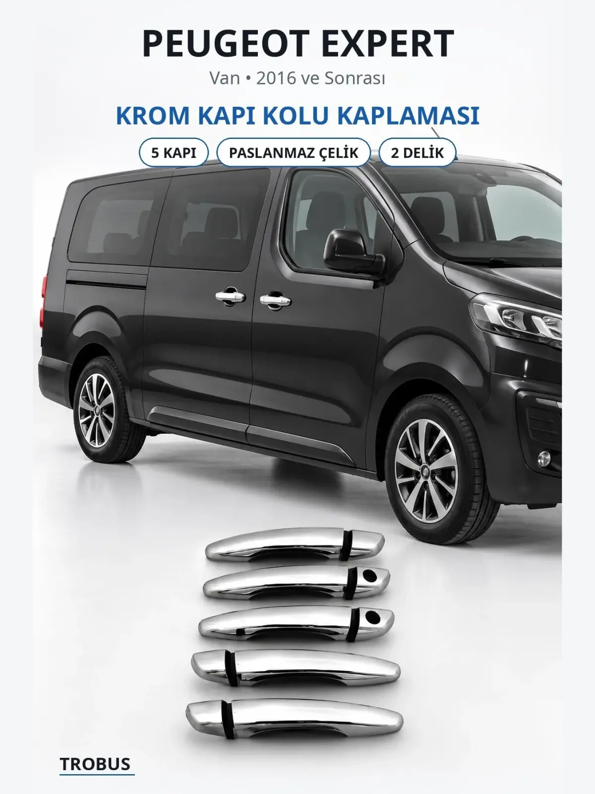 Peugeot Expert krom kapı kolu kaplaması 1