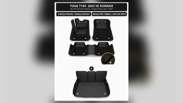 Togg T10X Aksesuar Rehberi: 8D Paspas, Bagaj Havuzu ve Diğerleri