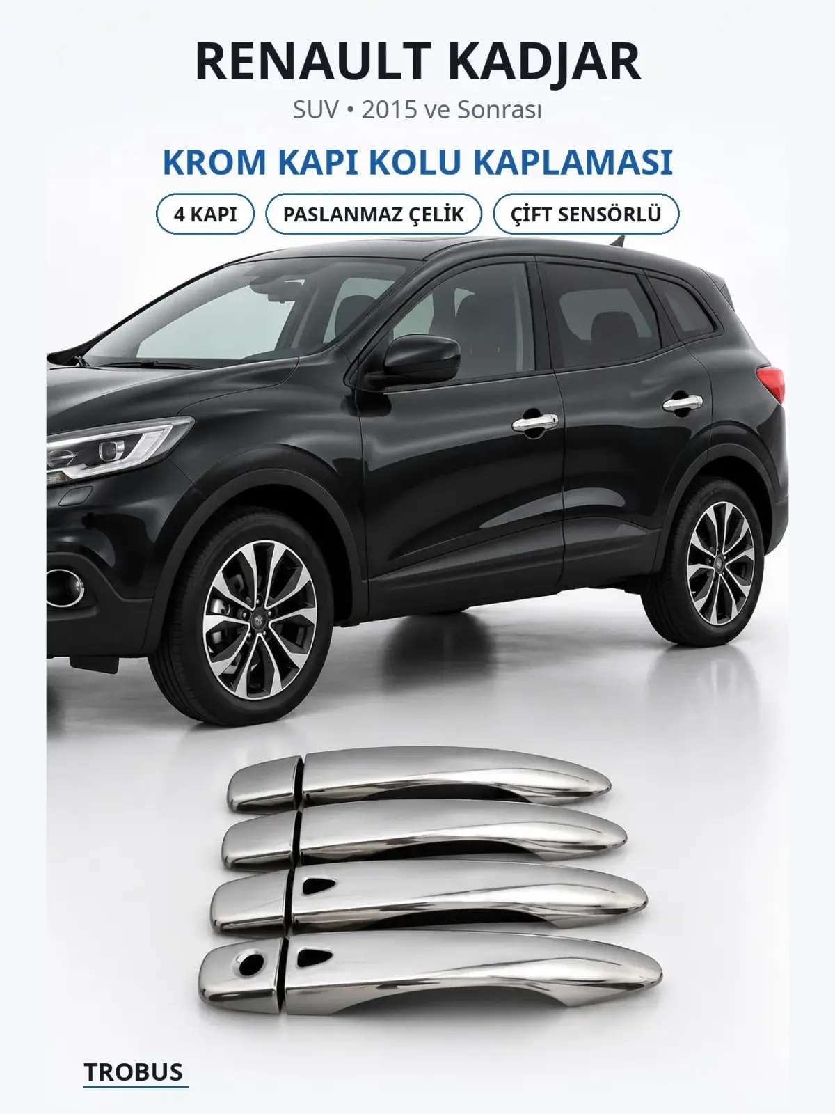 Renault Kadjar krom kapı kolu kaplaması 1