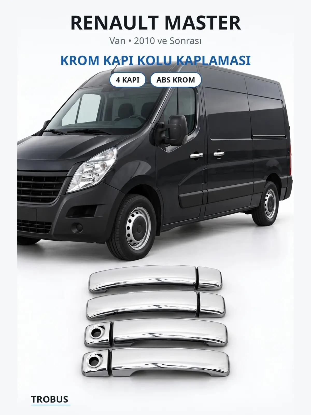 Renault Master krom kapı kolu kaplaması 1