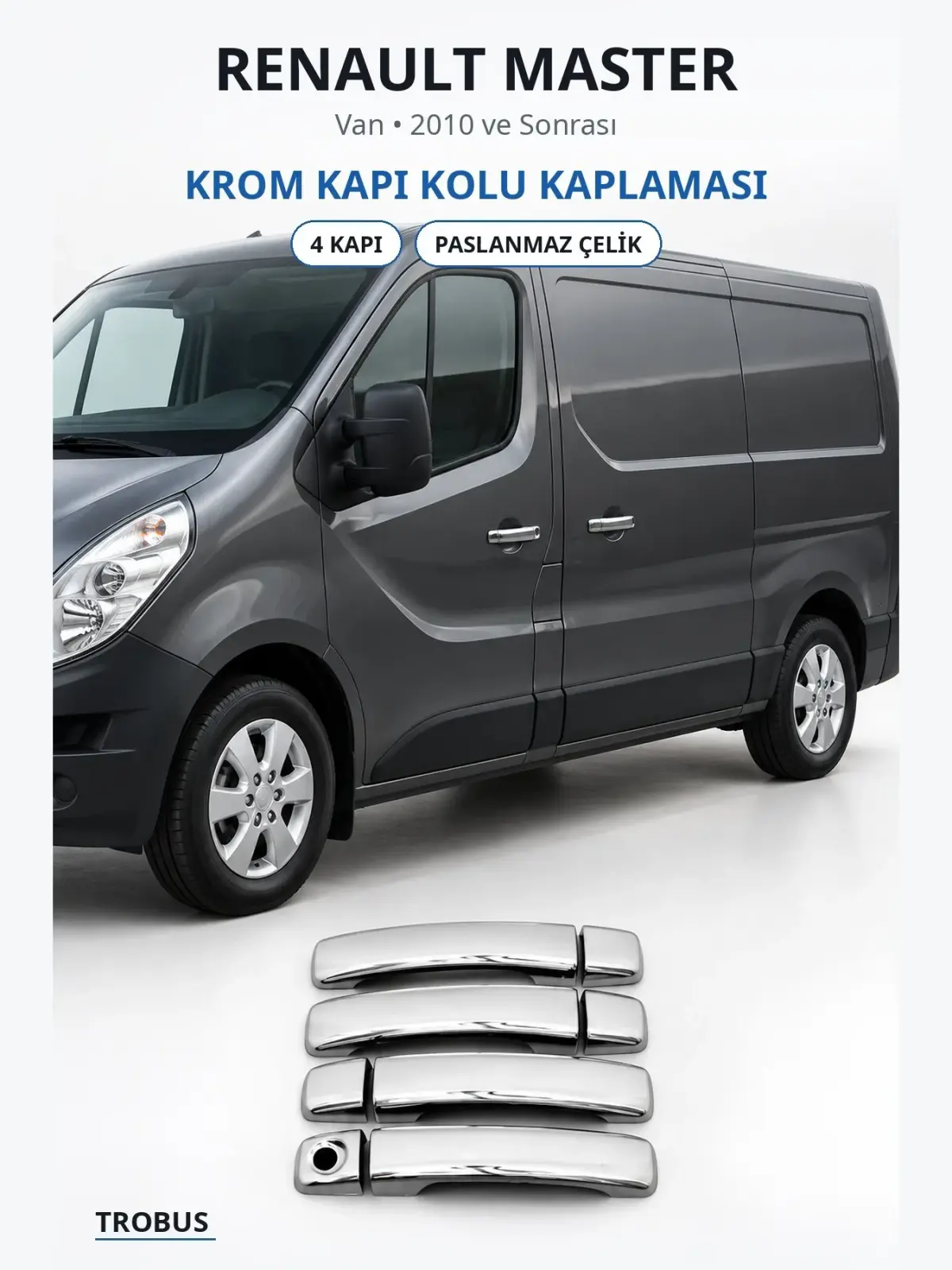 Renault Master krom kapı kolu kaplaması 1