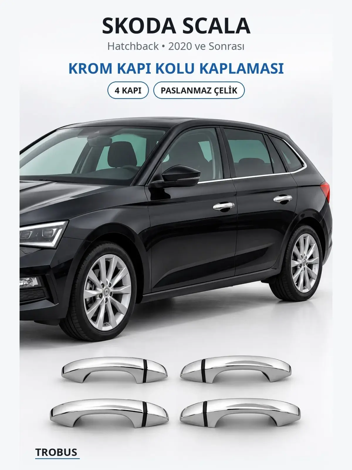 Skoda Scala krom kapı kolu kaplaması 1