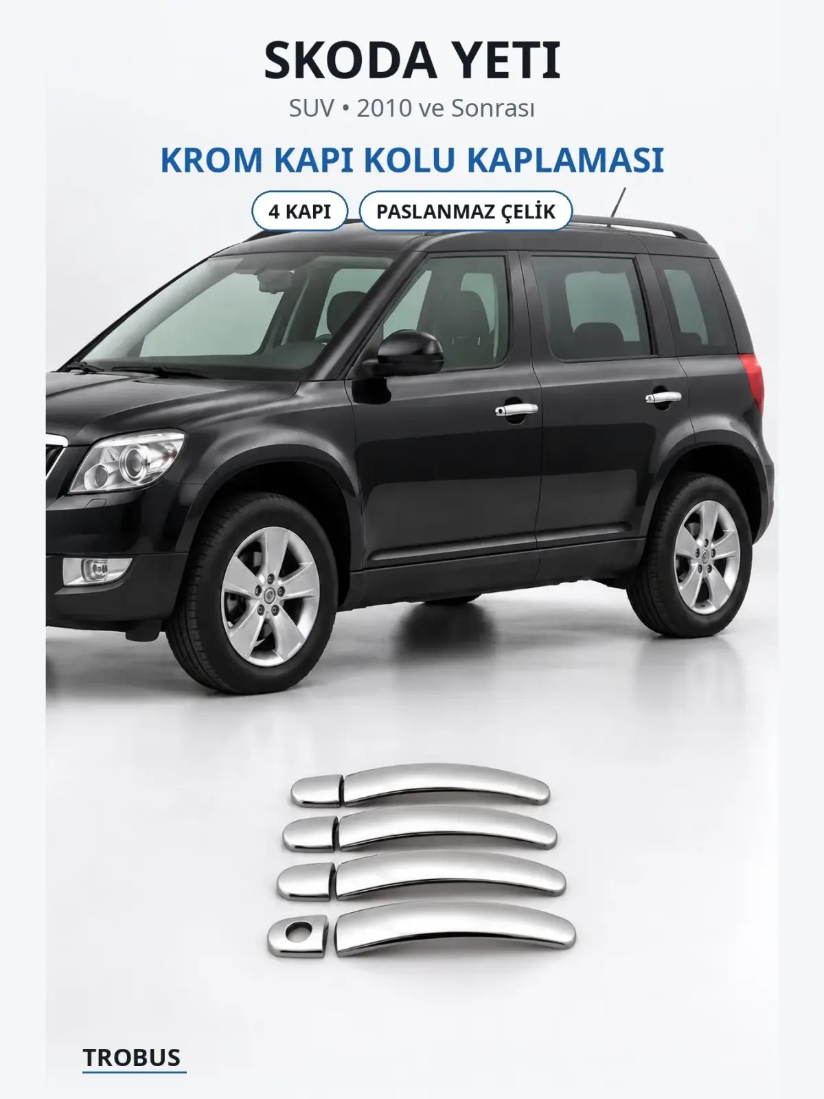 Skoda Yeti krom kapı kolu kaplaması 1