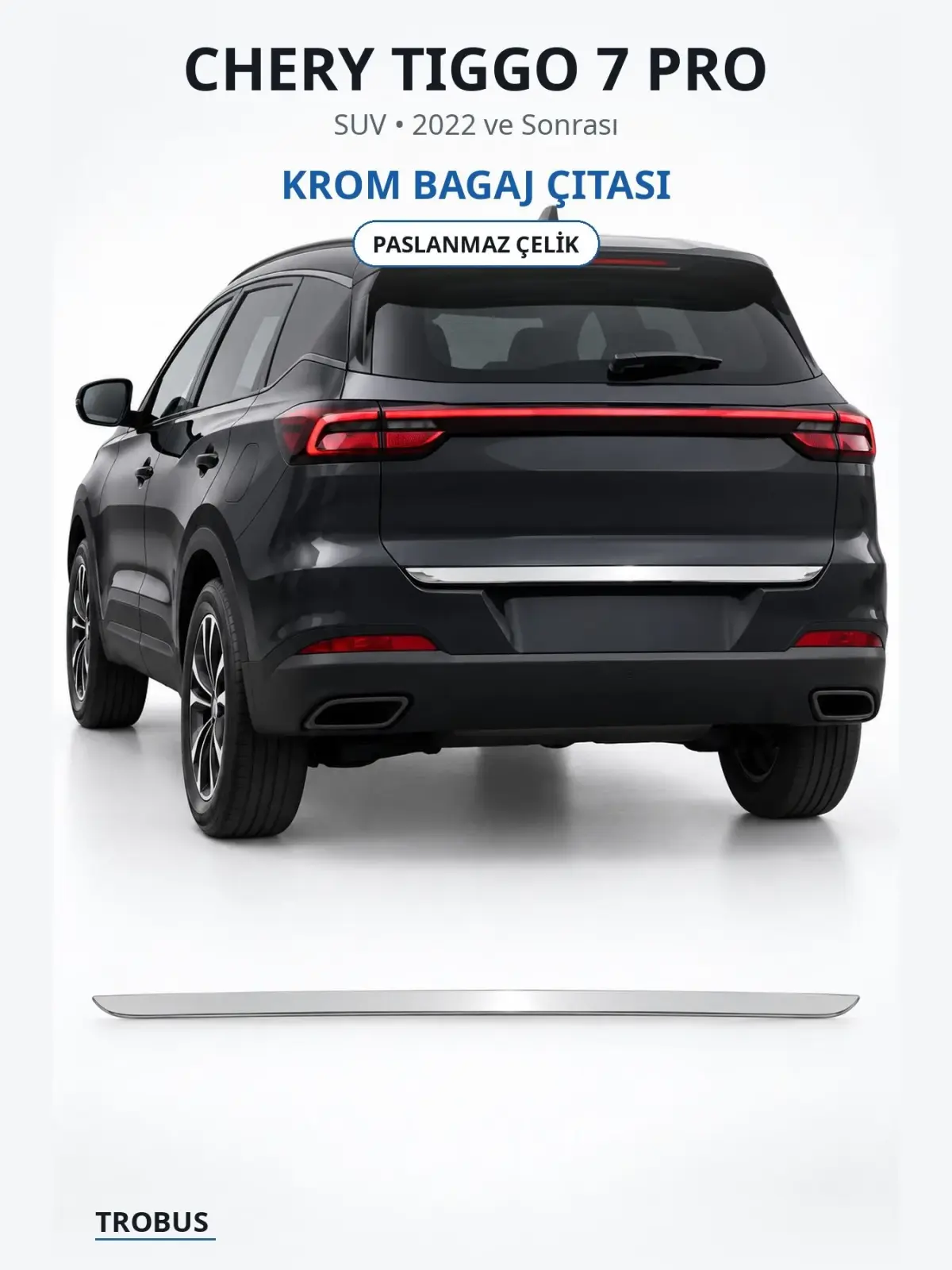 Chery Tiggo 7 Pro krom bagaj çıtası 1