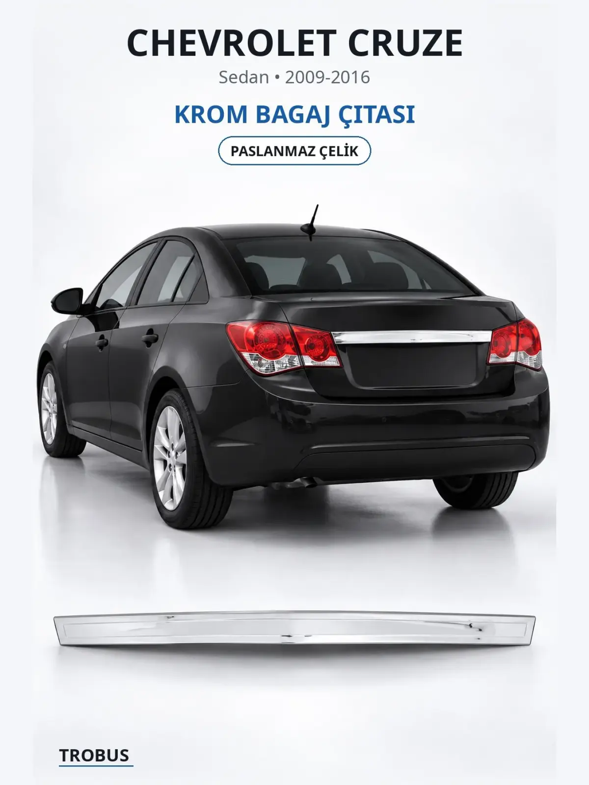 Chevrolet Cruze krom bagaj çıtası 1