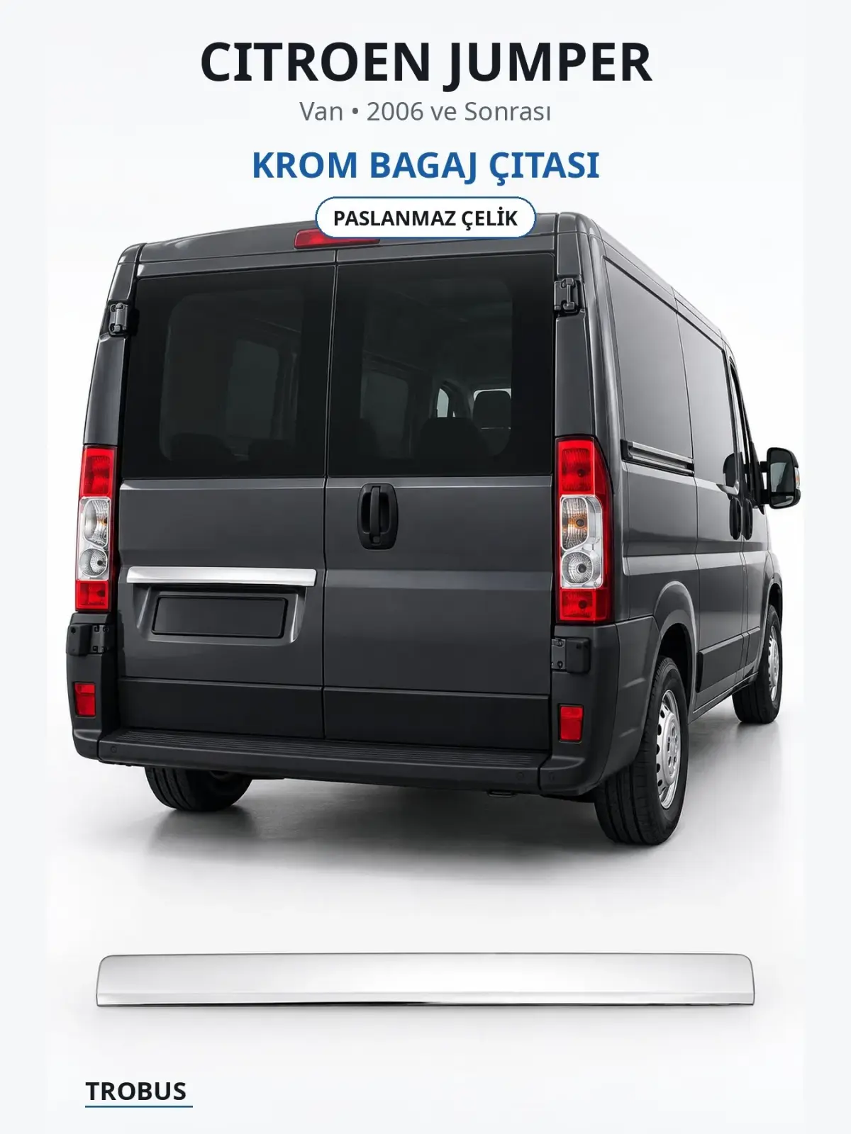 Citroen Jumper krom bagaj çıtası 1