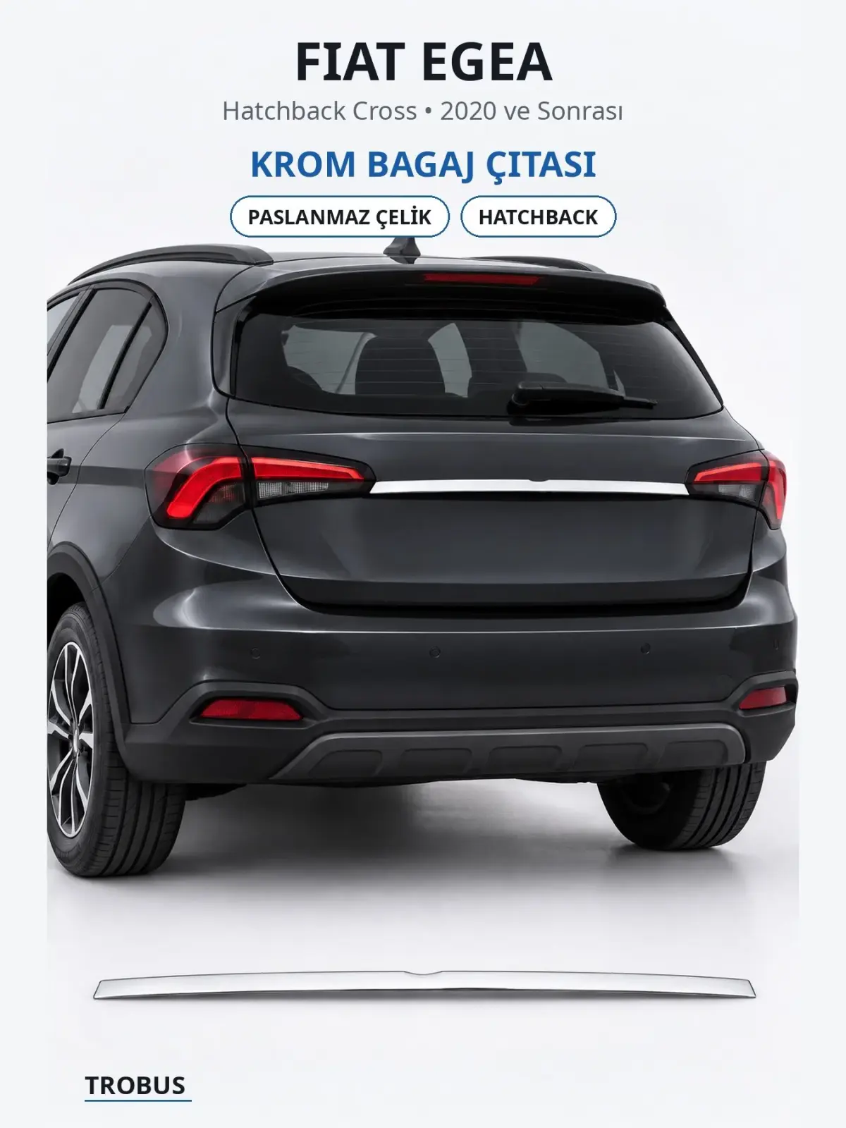 Fiat Egea krom bagaj çıtası 1