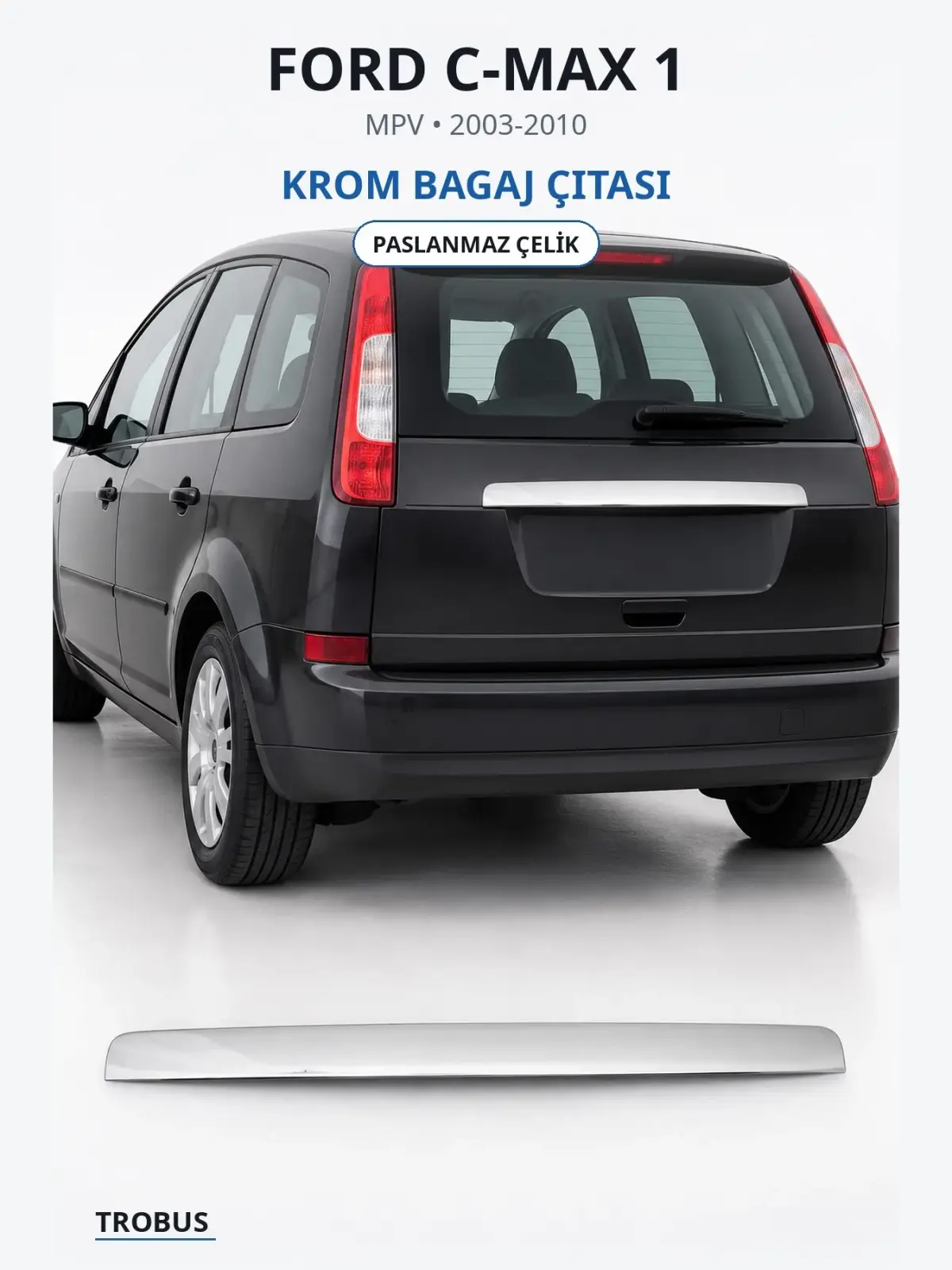 Ford C-Max 1 krom bagaj çıtası 1