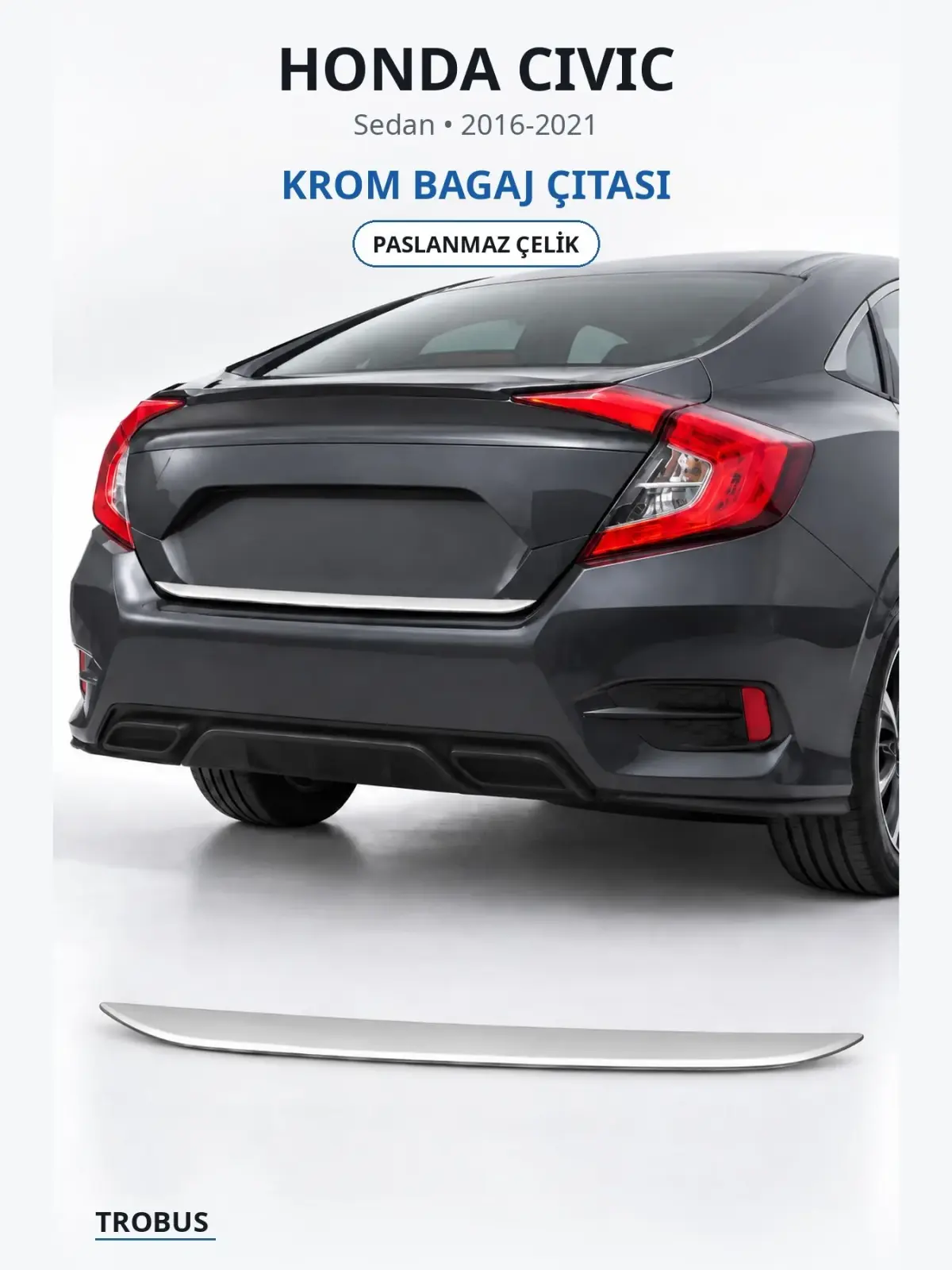 Honda Civic krom bagaj çıtası 1