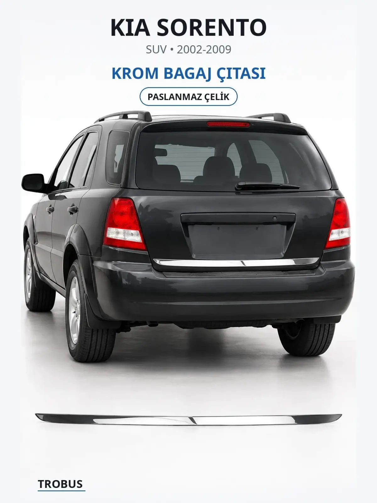 Kia Sorento krom bagaj çıtası 1