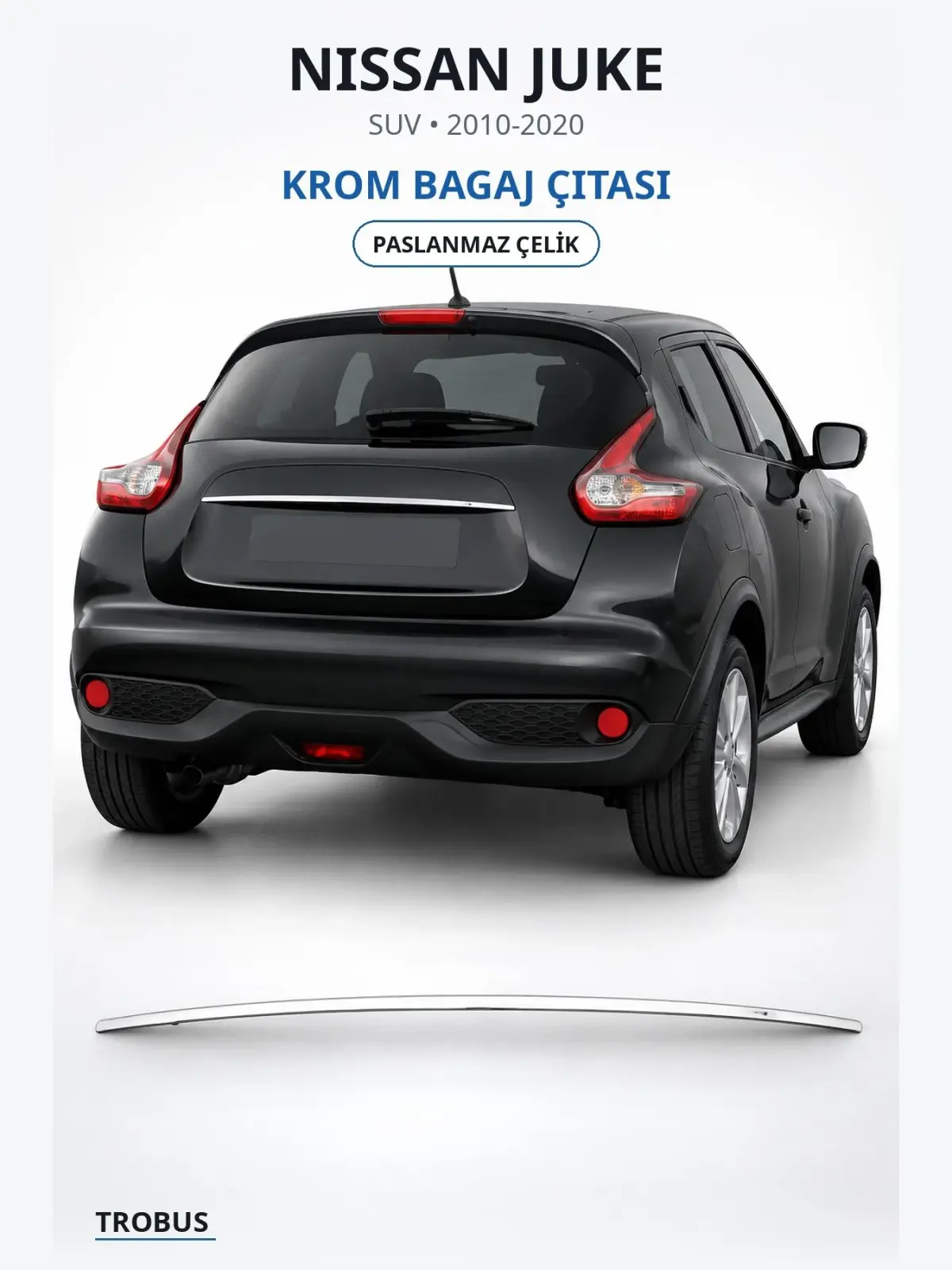 Nissan Juke krom bagaj çıtası 1