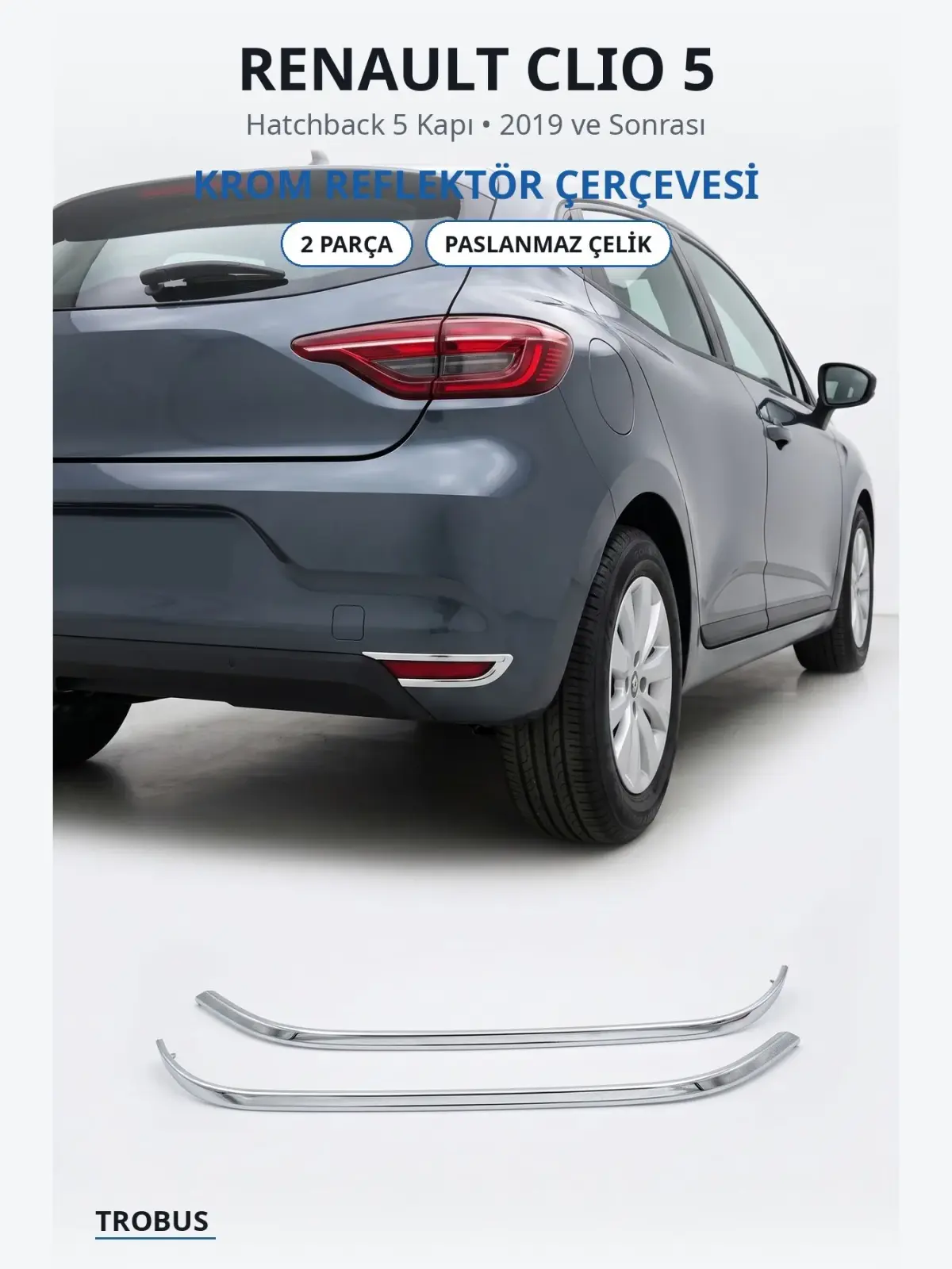 Renault Clio 5 krom reflektör çerçevesi 1