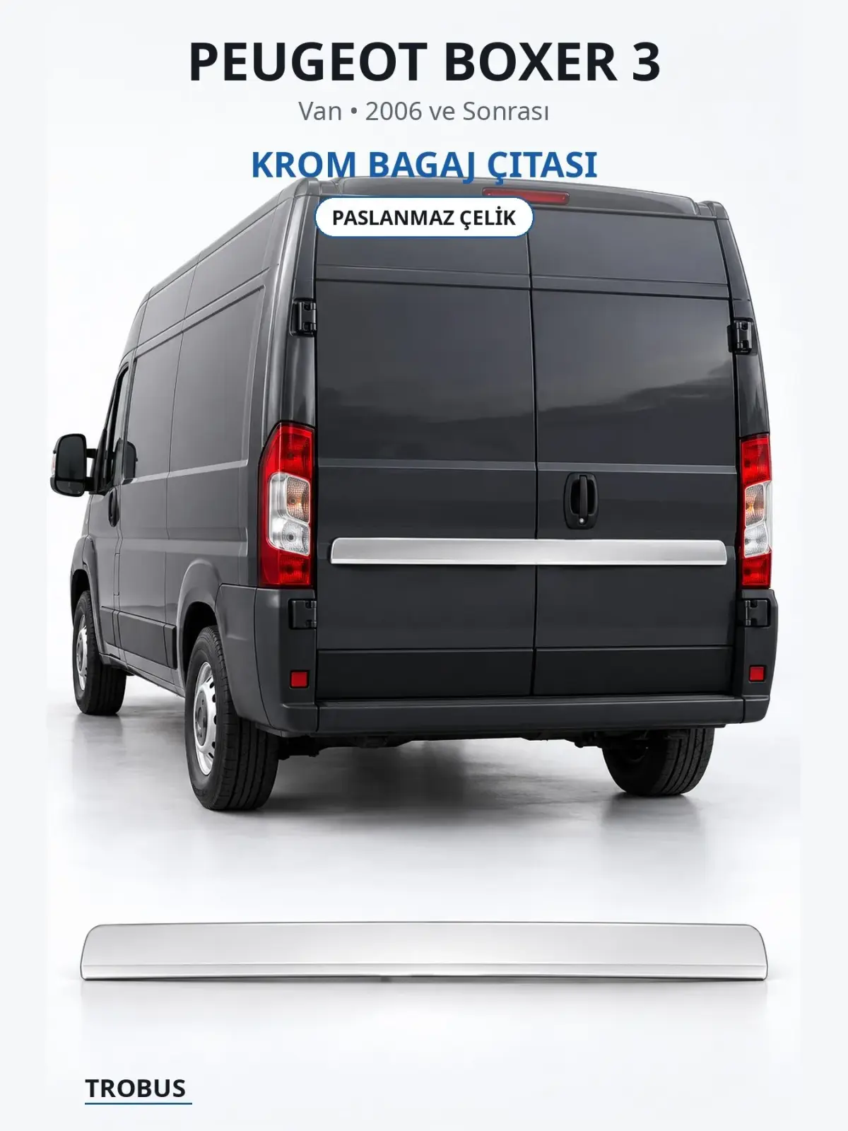 Peugeot Boxer 3 krom bagaj çıtası 1