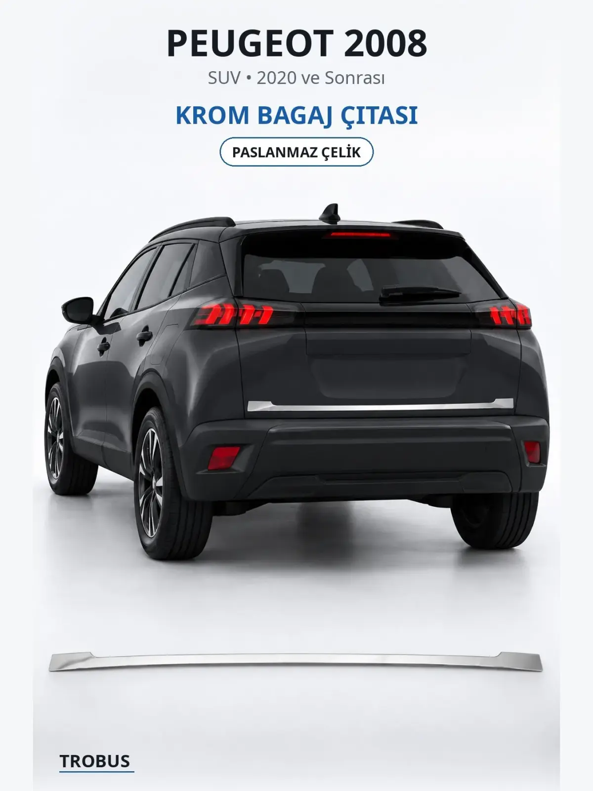 Peugeot 2008 krom bagaj çıtası 1