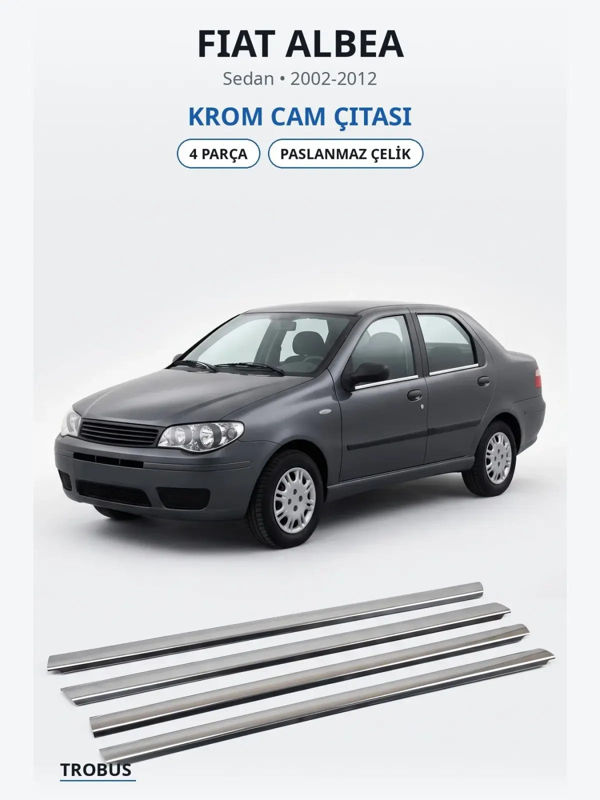 Fiat Albea krom cam çıtası 1