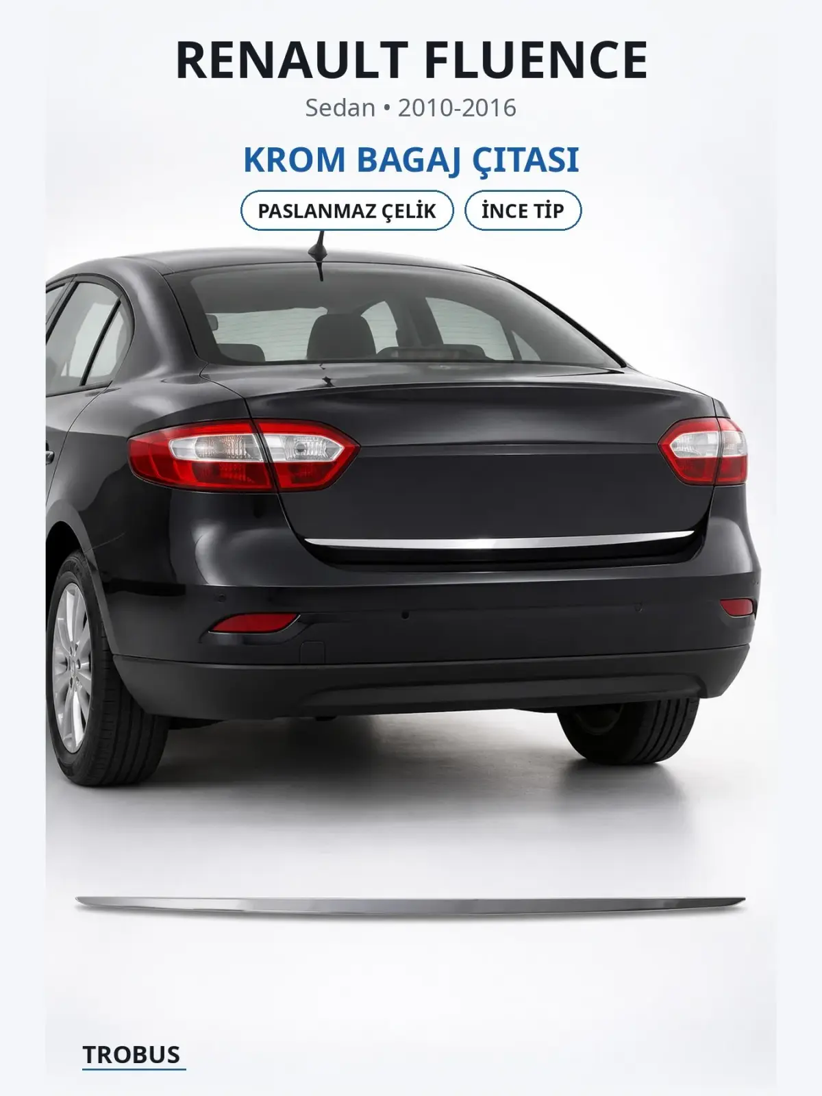 Renault Fluence krom bagaj çıtası 1