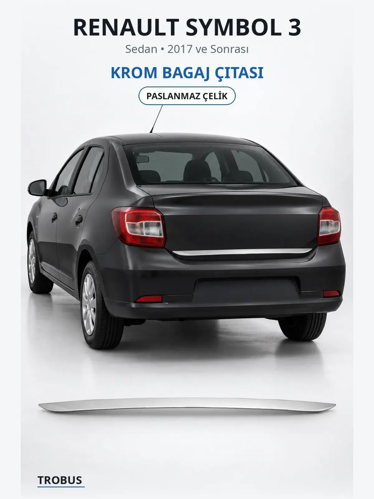 Renault Symbol 3 krom bagaj çıtası 1