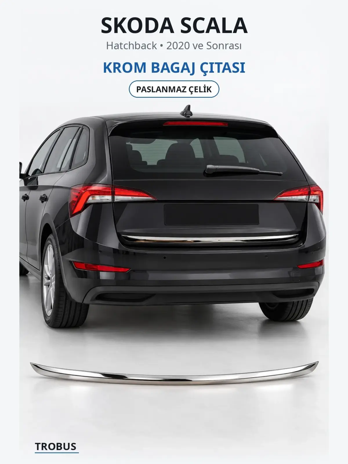 Skoda Scala krom bagaj çıtası 1
