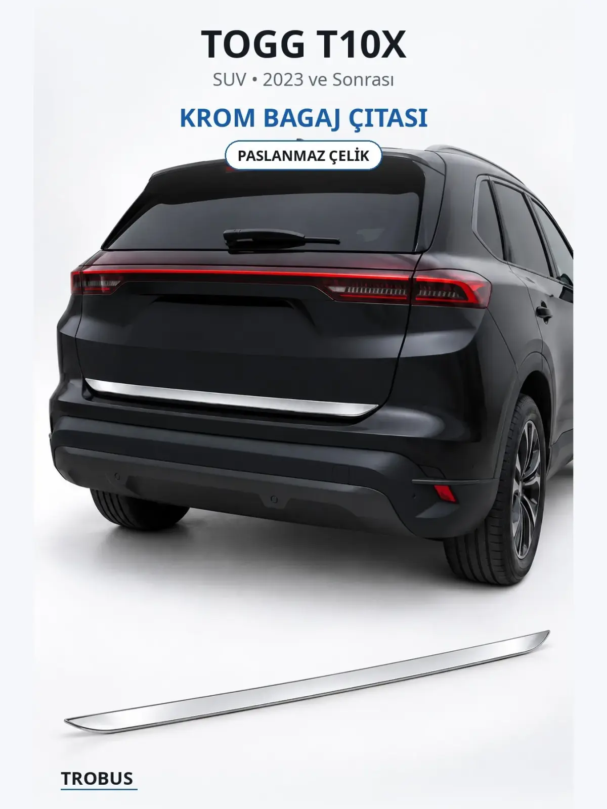 Togg T10X krom bagaj çıtası 1