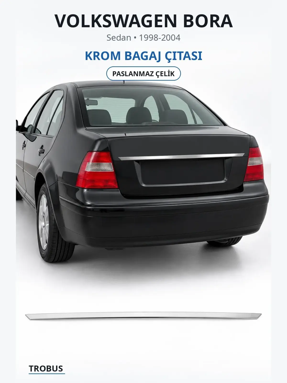 Volkswagen Bora krom bagaj çıtası 1