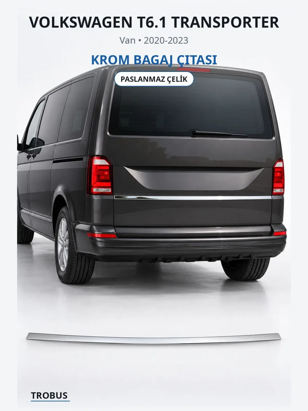 Volkswagen T6.1 Transporter krom bagaj çıtası 1