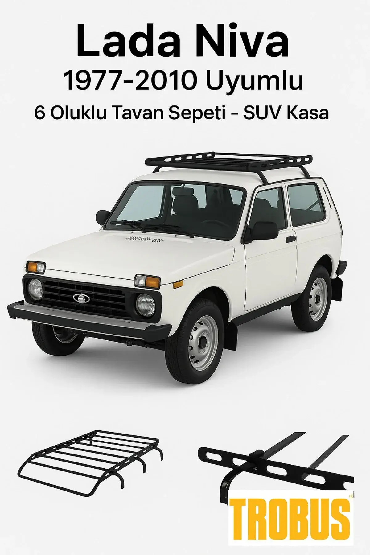Lada Niva 1977-2010 Uyumlu 6 Oluklu Tavan Sepeti - SUV
