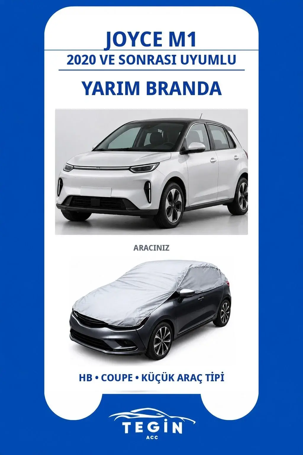 Joyce M1 2020 ve Sonrası Electric Vehicle Uyumlu SolarBlock Yarım Araba Brandası