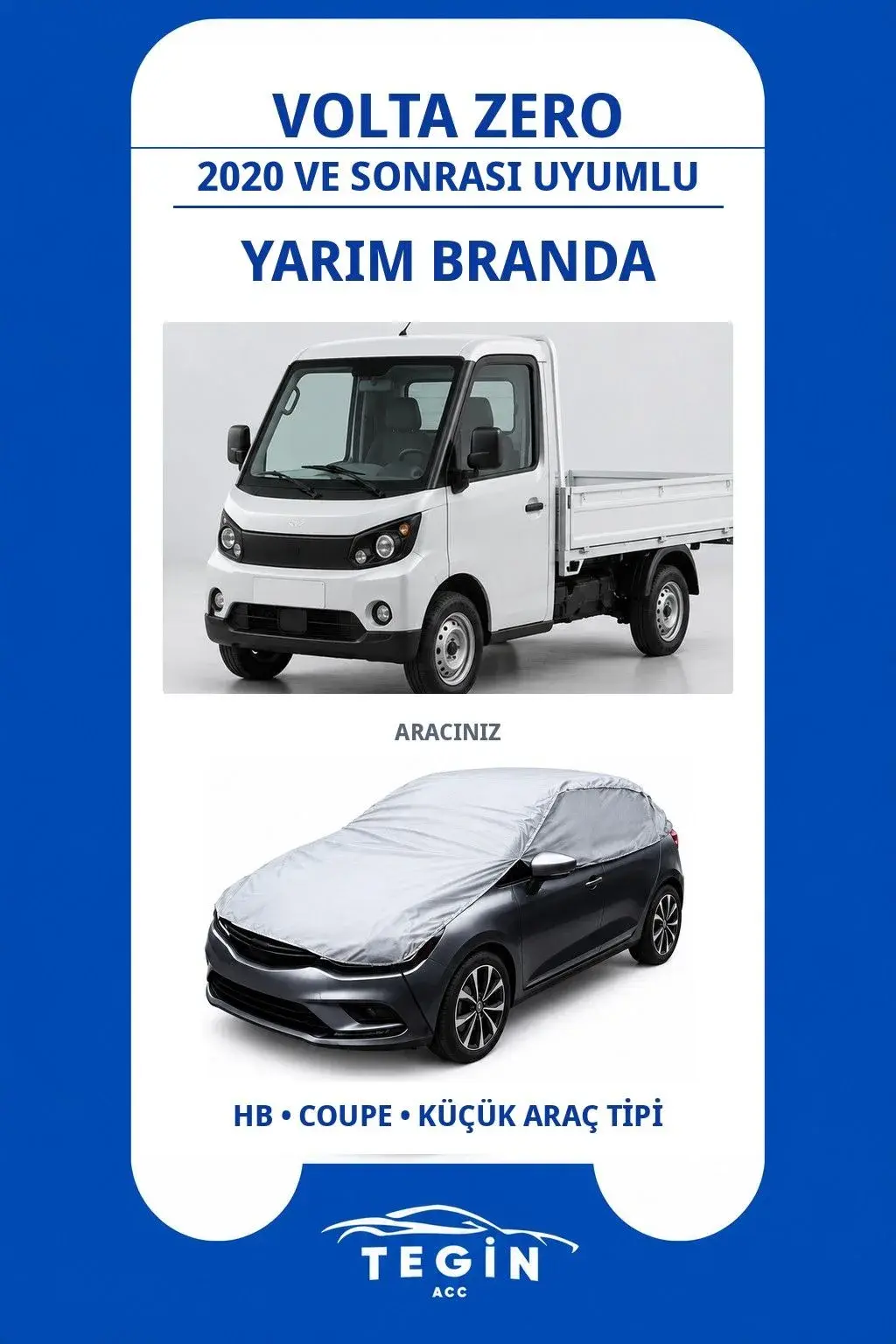 Volta Zero 2020 ve Sonrası Electric Truck Uyumlu SolarBlock Yarım Araba Brandası