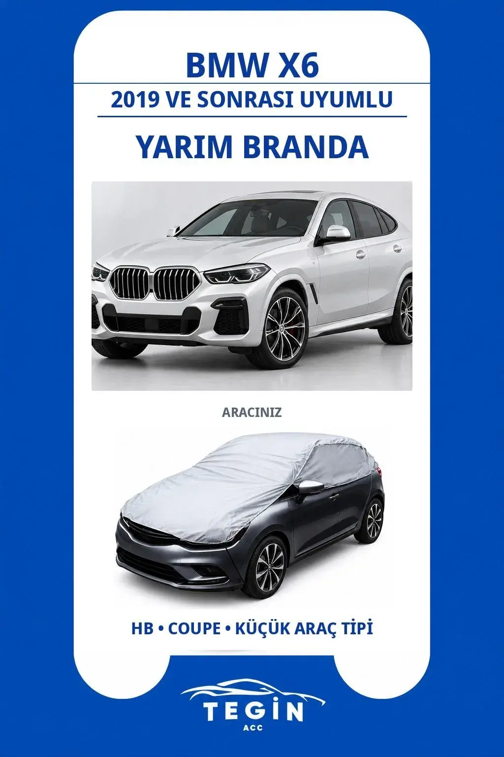 Bmw X6 2019 ve Sonrası Coupe Uyumlu SolarBlock Yarım Araba Brandası