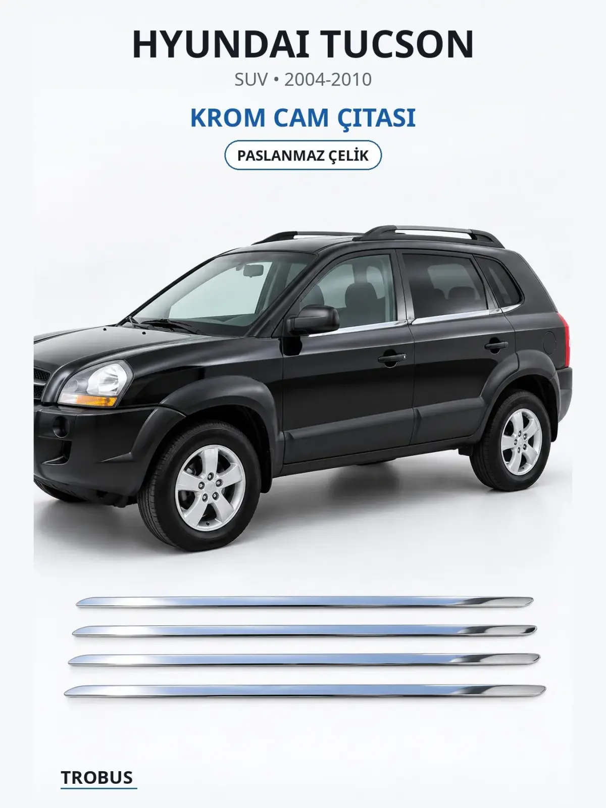 Hyundai Tucson krom cam çıtası 1