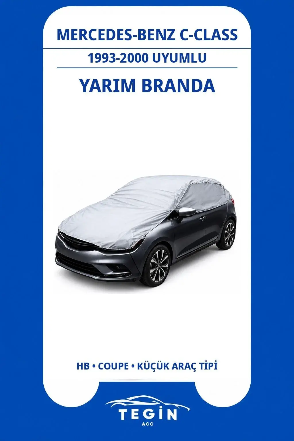 Mercedes-Benz C-Class 1993-2000 Coupe Uyumlu SolarBlock Yarım Araba Brandası