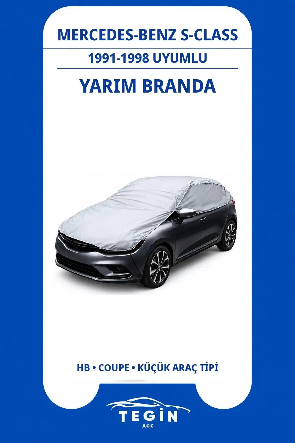 Mercedes-Benz S-Class 1991-1998 Coupe Uyumlu SolarBlock Yarım Araba Brandası