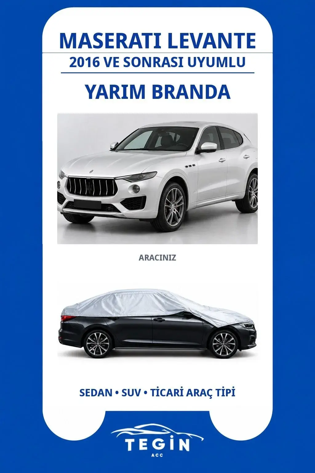 Maserati Levante 2016 ve Sonrası SUV Uyumlu SolarBlock Yarım Araba Brandası