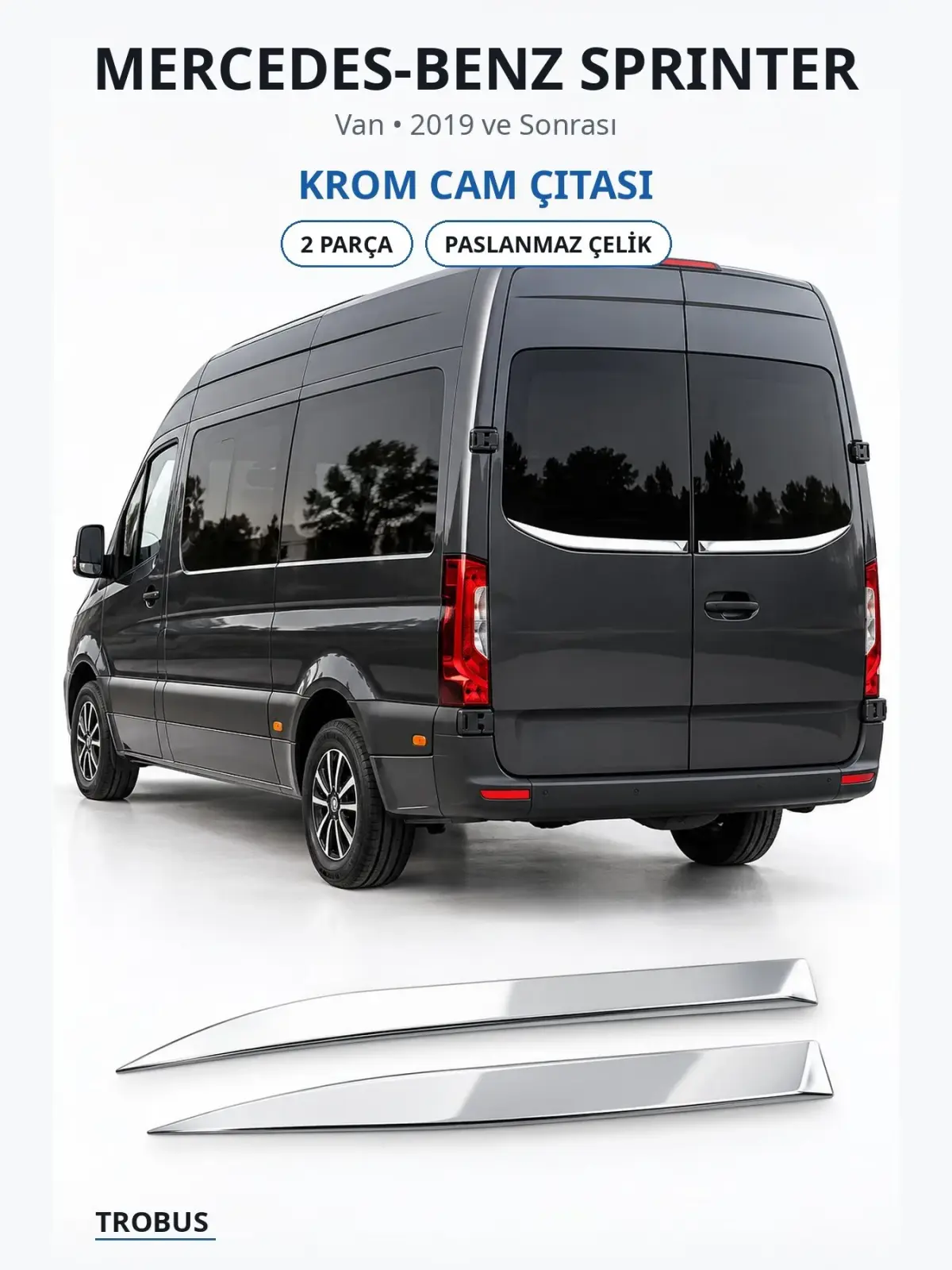 Mercedes-Benz Sprinter krom cam çıtası 1