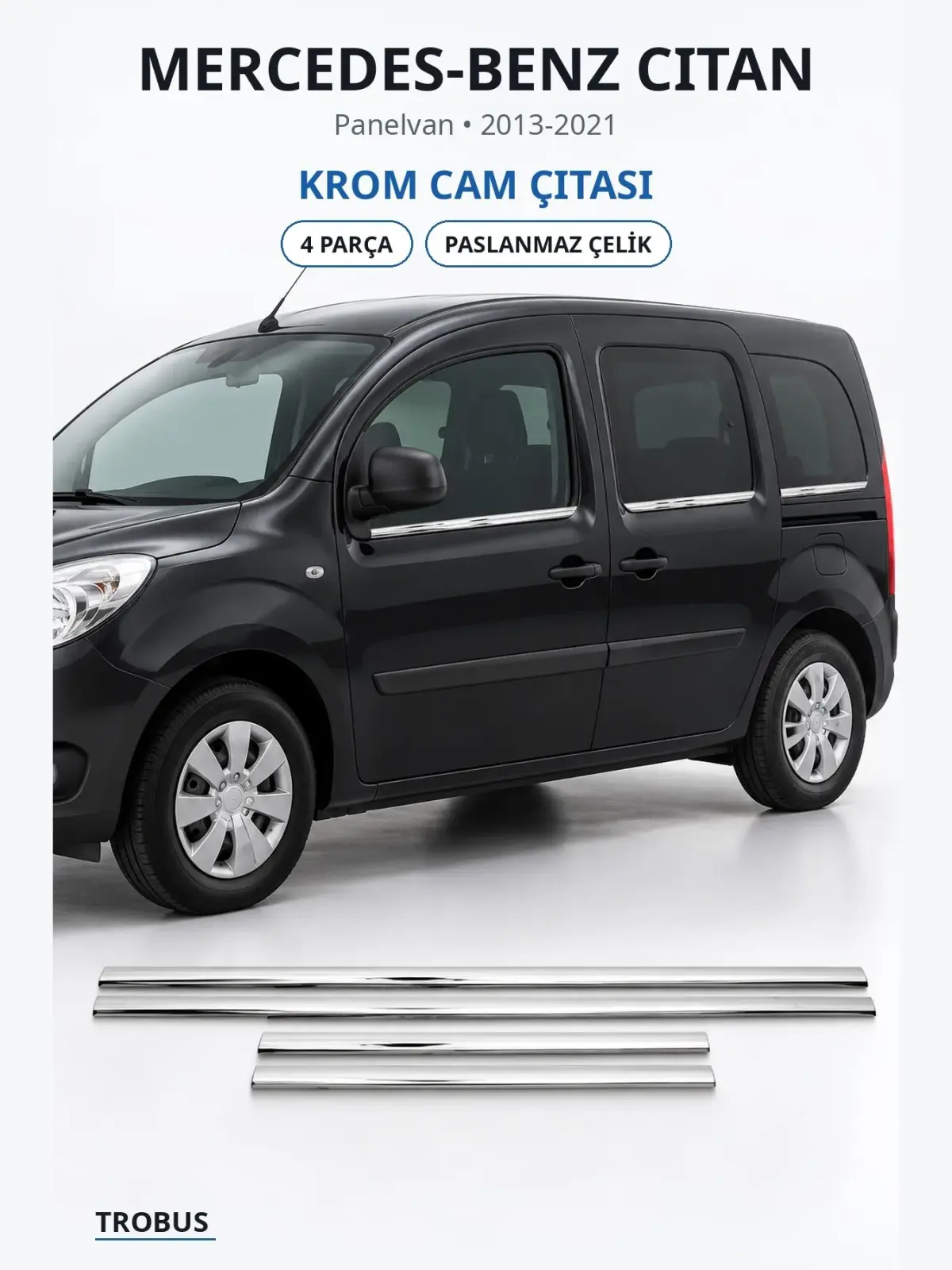 Mercedes-Benz Citan krom cam çıtası 1